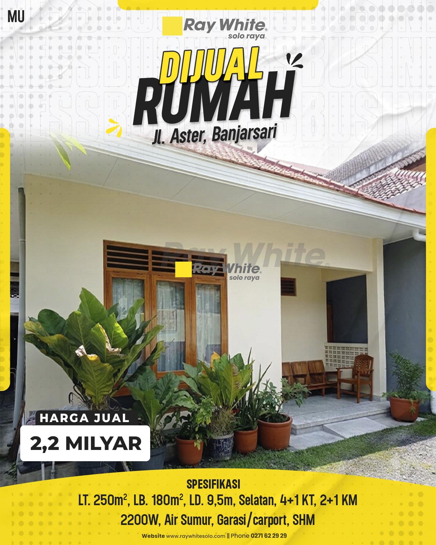Dijual Rumah Timuran, Banjarsari