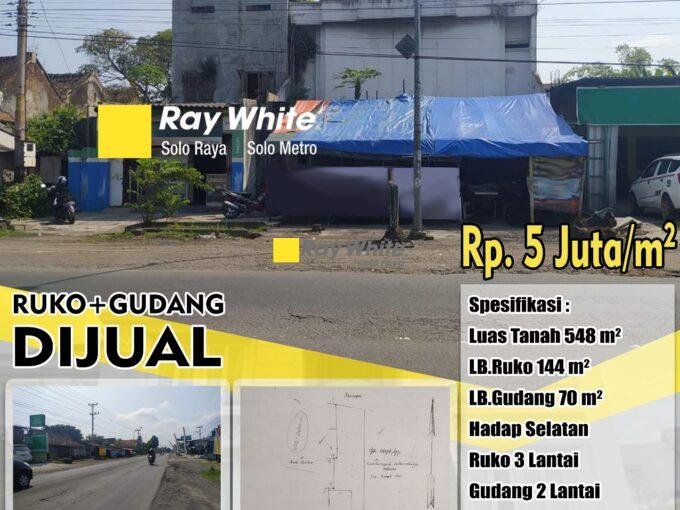Dijual Ruko dan Gudang Masaran, Sragen