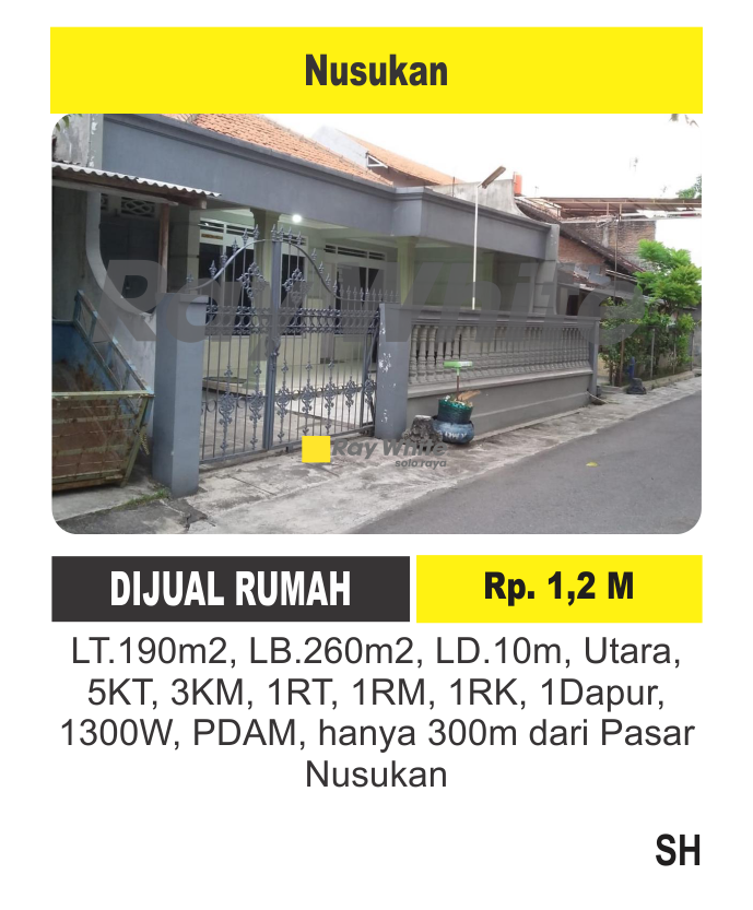Dijual Rumah Nusukan
