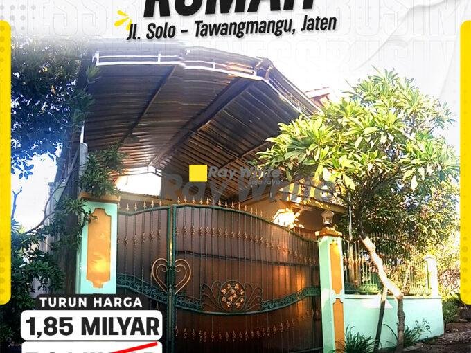 Dijual Rumah Jl. Solo-Tawangmangu, Jaten