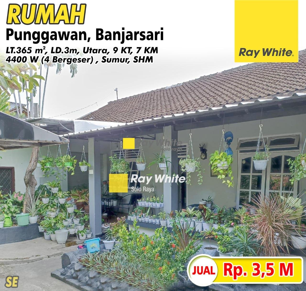 Dijual Rumah Punggawan, Banjarsari