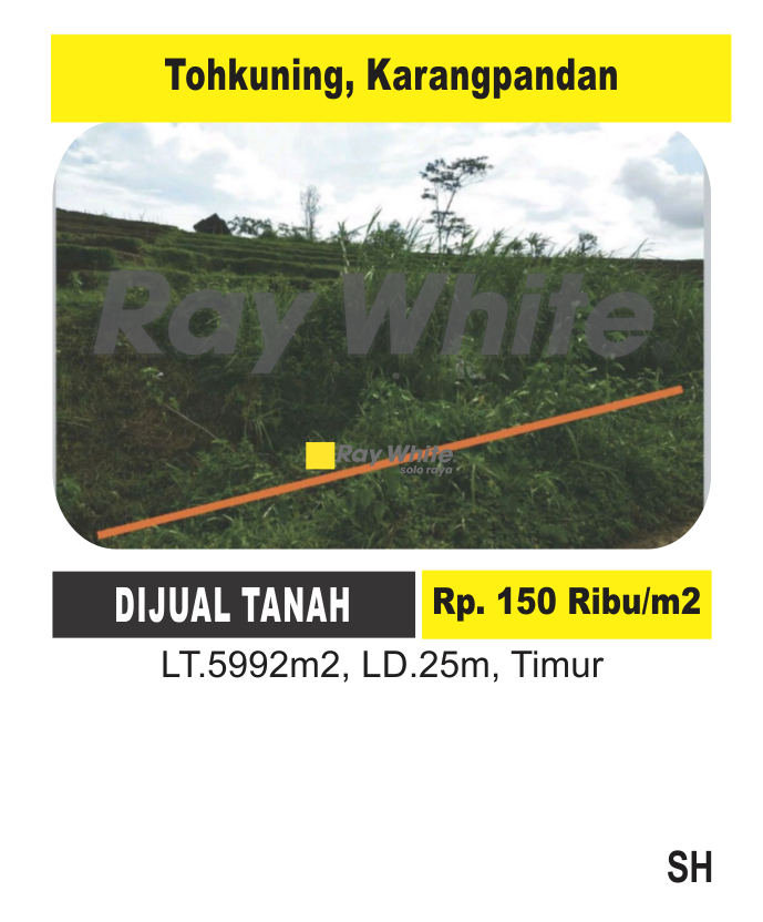 Dijual Tanah Tohkuning, Karangpandan