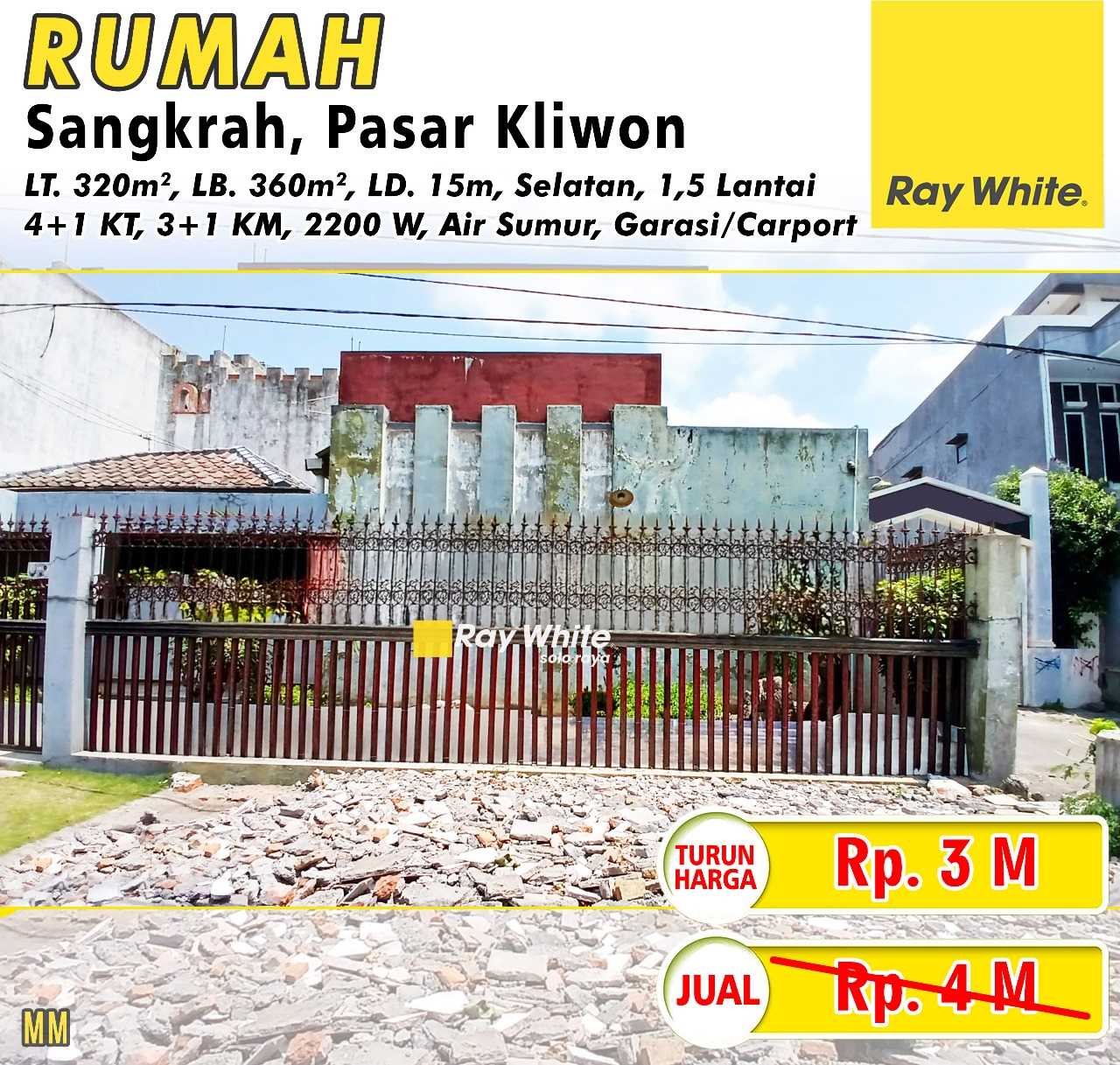 Dijual Rumah di Sangkrah, Pasar Kliwon