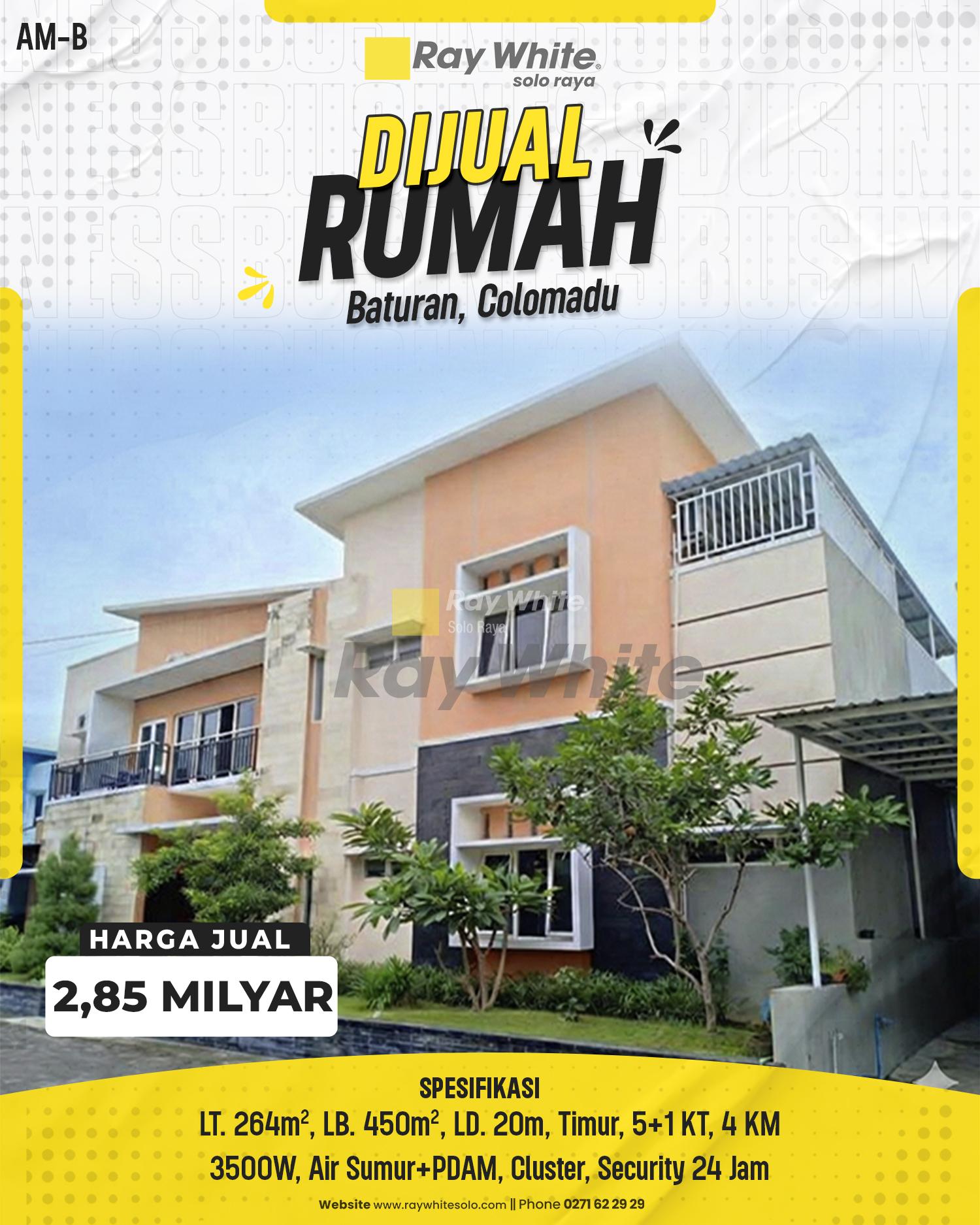 Dijual Rumah Baturan, Colomadu