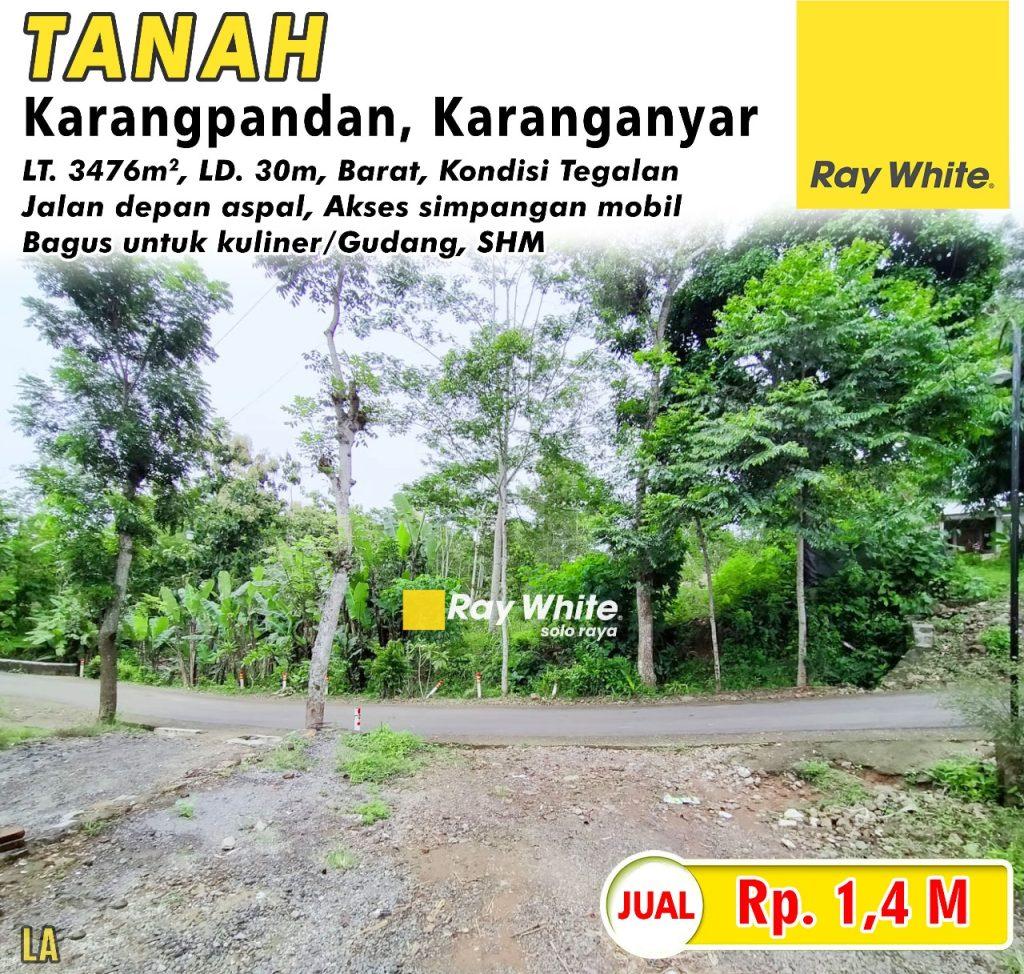 Dijual Tanah di Karangpandan, Karanganyar