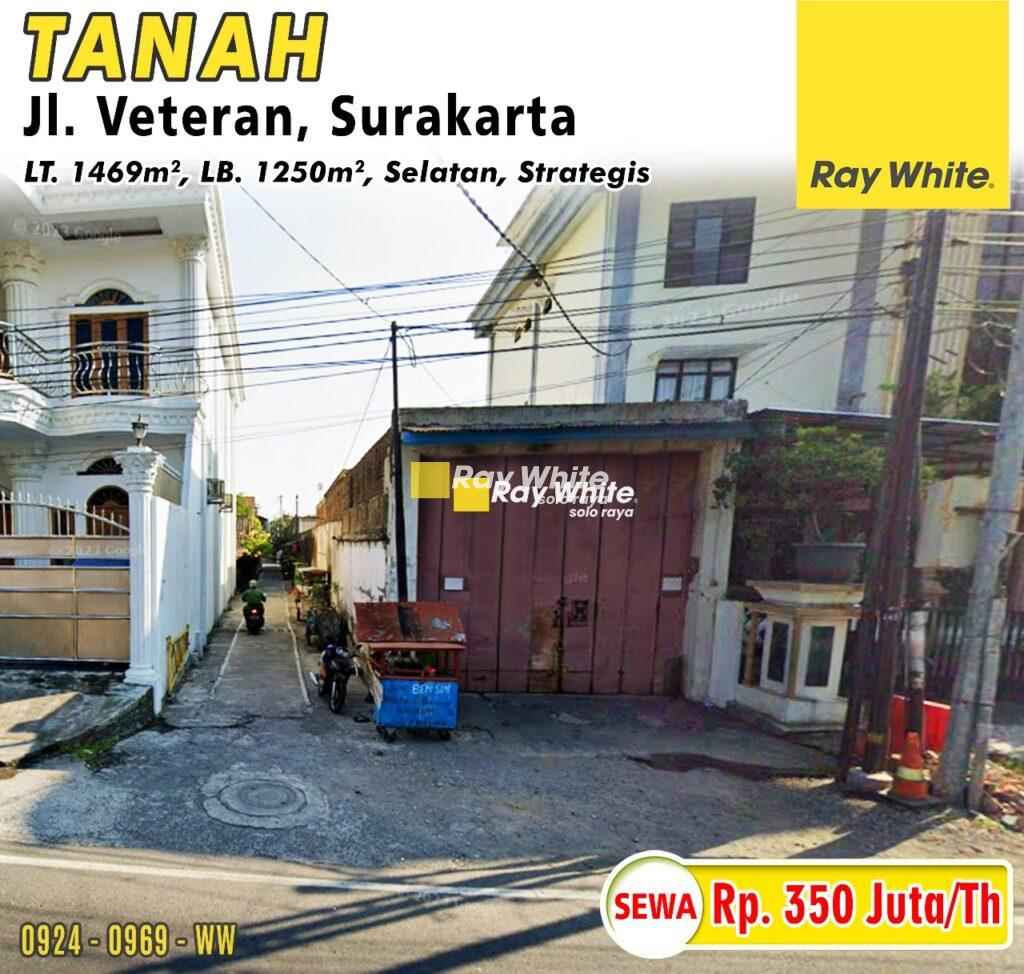 Disewakan Tanah Tengah Kota di Jl. Veteran, Solo