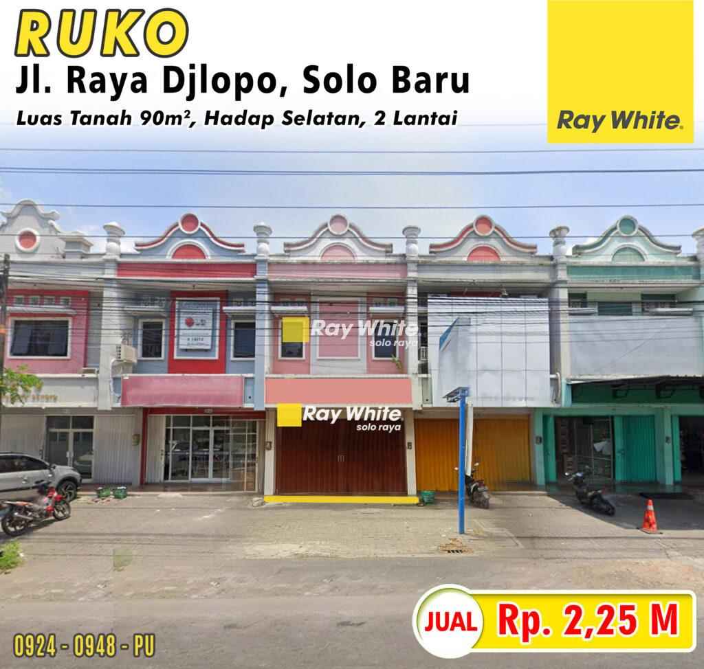 Dijual Ruko di Kawasan Bisnis dan Kuliner Jl. Djlopo, Solo Baru