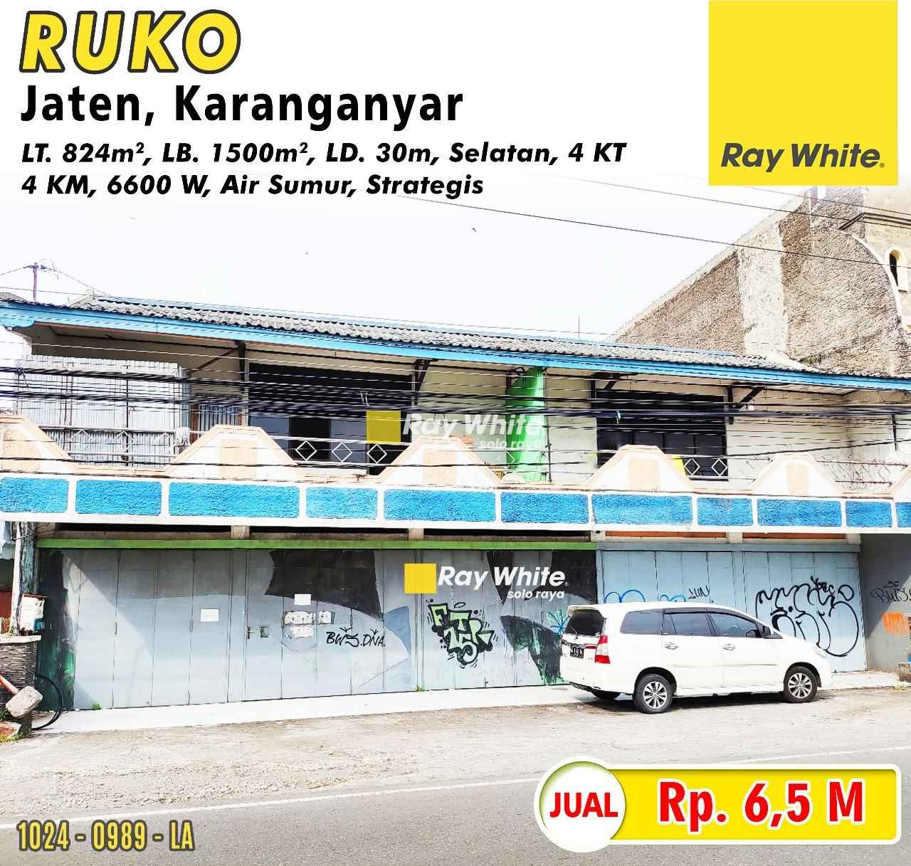 Dijual Ruko di Jl. Raya Solo Tawangmangu, Jaten, Sarang Burung Walet