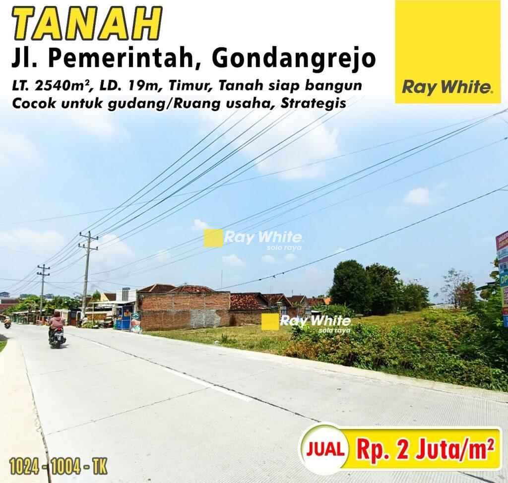 Dijual Tanah Strategis Siap bangun di Jl. Pemerintahan, Selokaton, Godangrejo