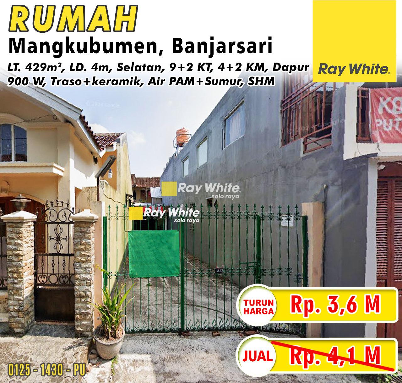 Dijual Rumah Tengah Kota Solo di Mangkubumen Solo Bisa Untuk Usaha Kost