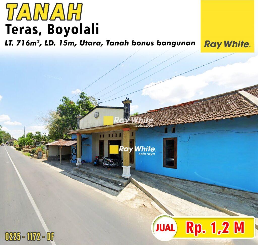 Dijual Tanah Bonus Bangunan di Jalur Utama Teras, Boyolali