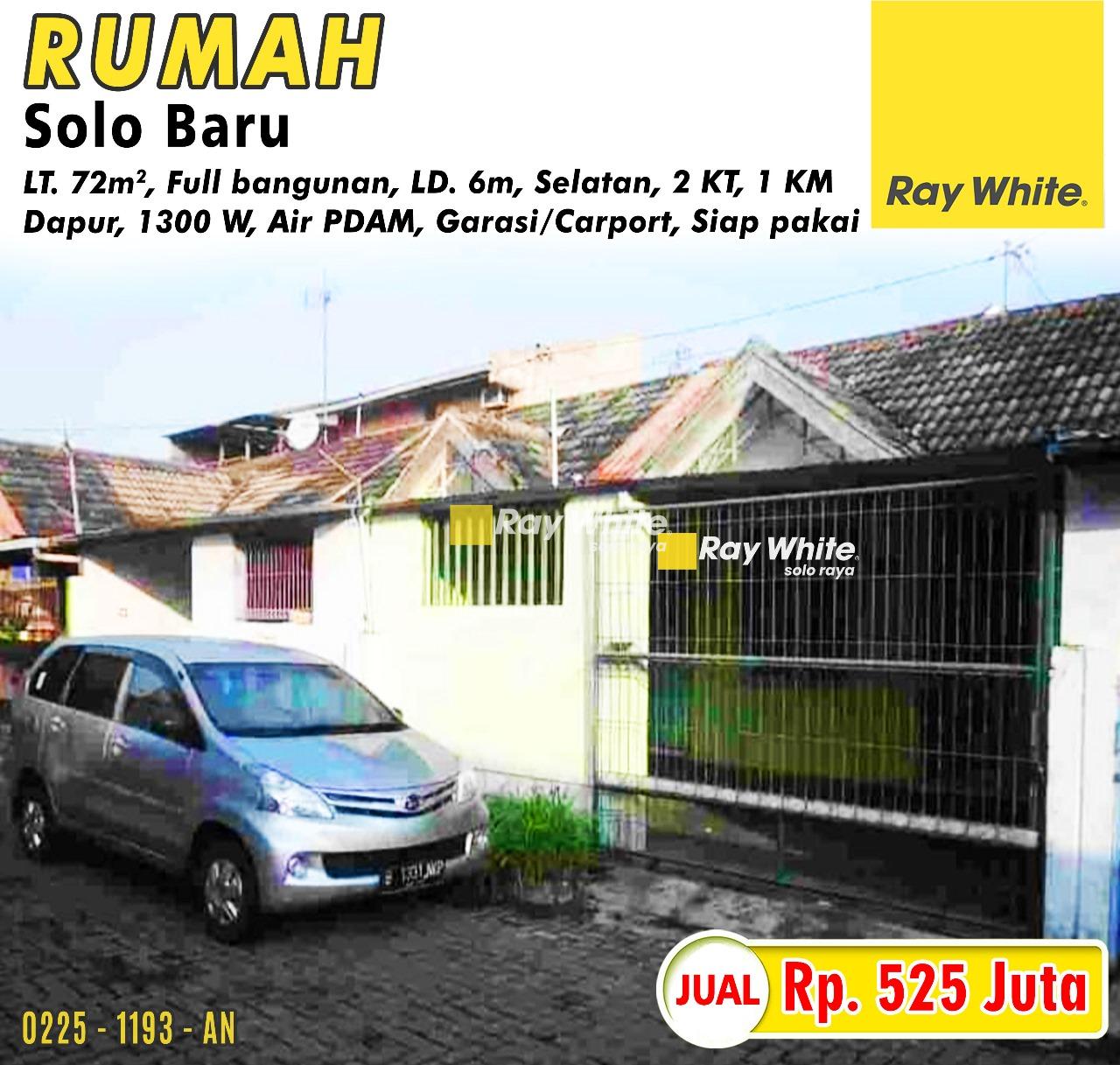 Dijual Rumah Lama di Perumahan Gedangan, Solo Baru