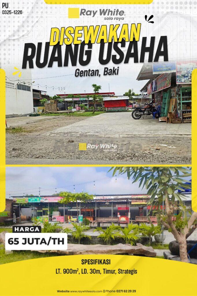 Disewakan Ruang Usaha Lokasi Strategis di Jl. Mangesti Gentan, Baki
