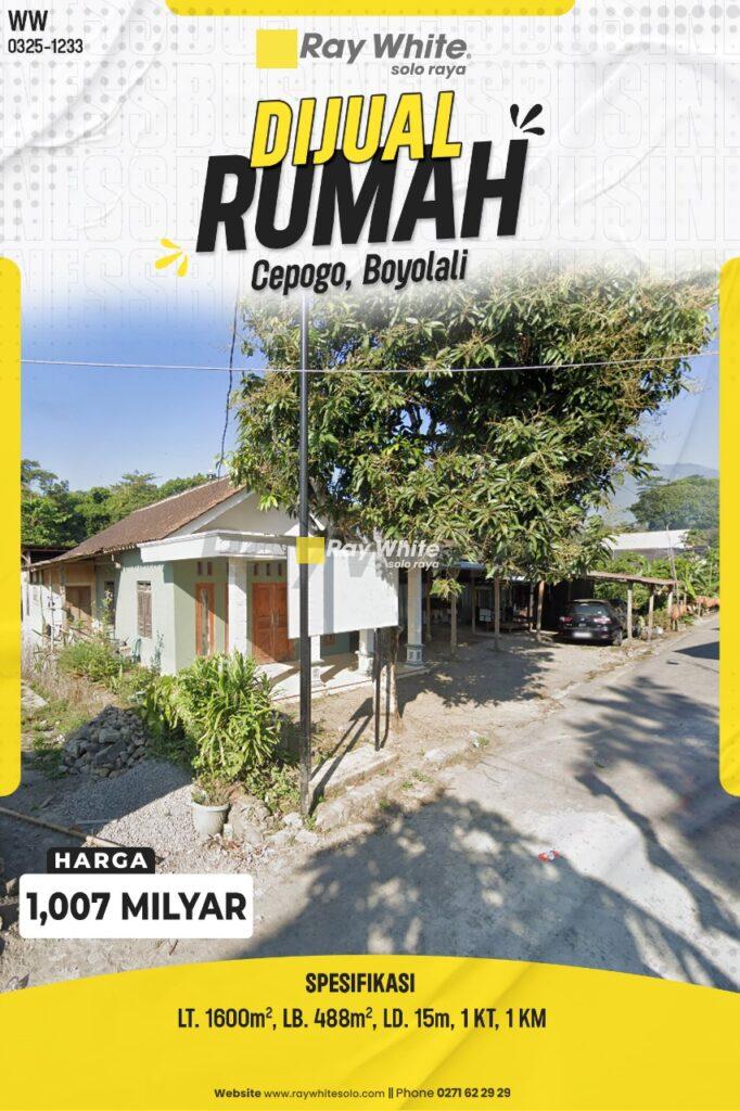 Dijual Rumah Lokasi Sejuk dan Tenang di Cempogo, Boyolali