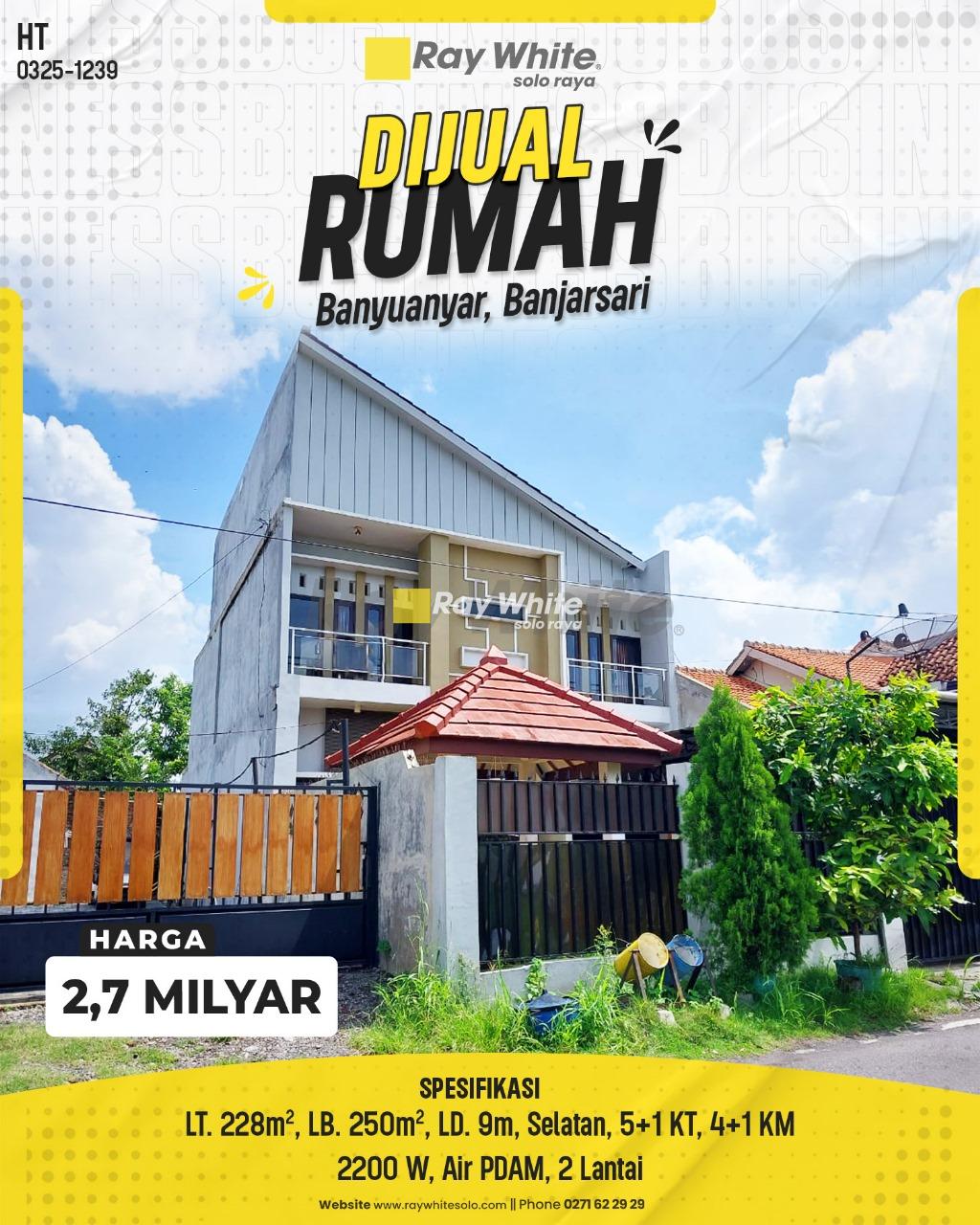 Dijual Rumah Bagus Siap Huni di Banyuanyar, Banjarsari, Solo