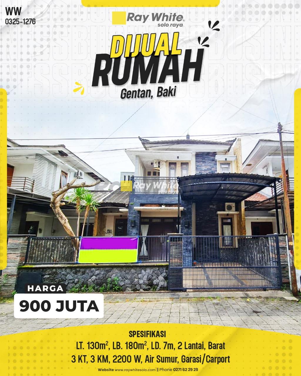 Dijual Rumah 2 Lantai di Perumahan One Gate Gentan, 2 Lantai Siap Huni