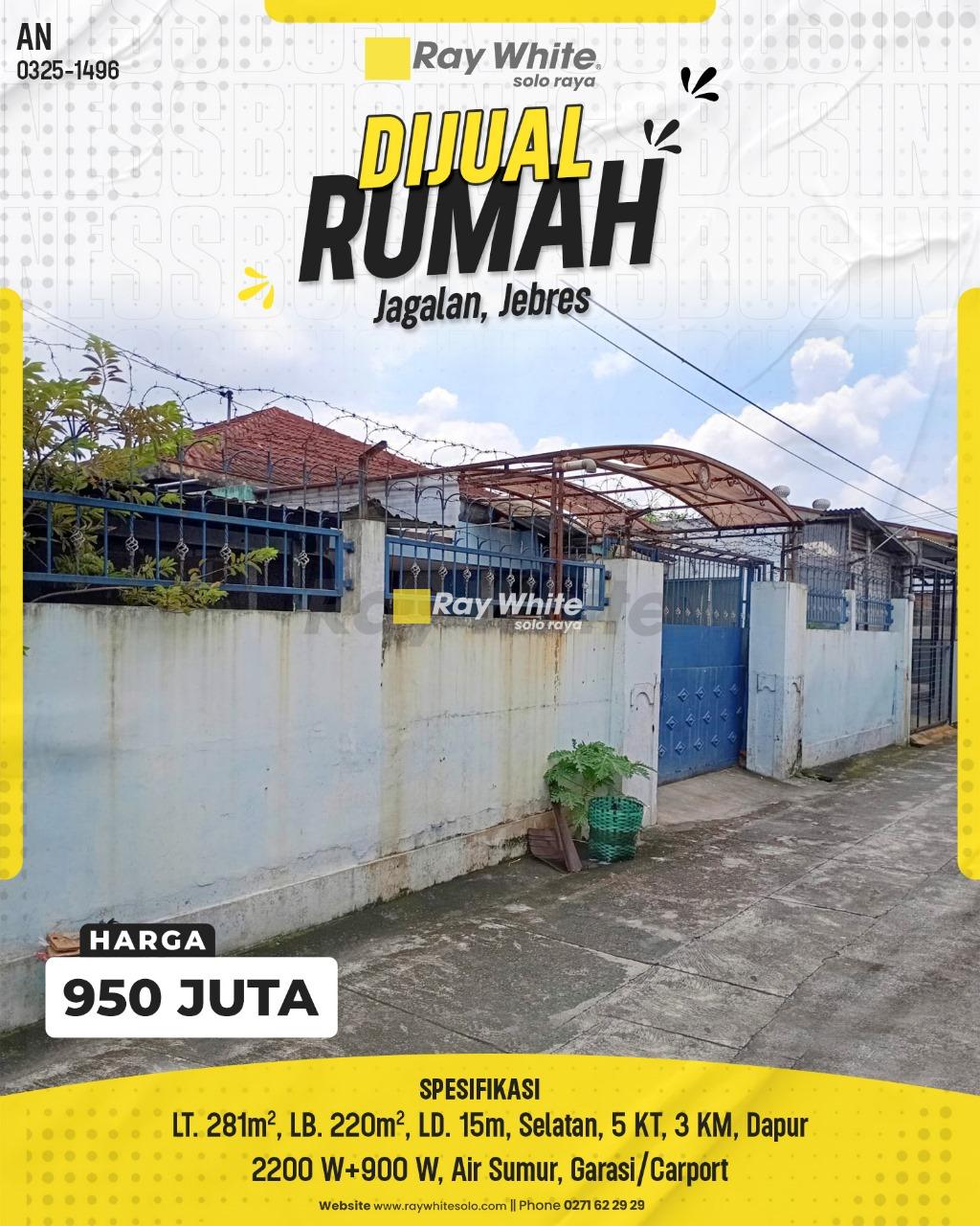 Dijual Rumah Lama Tengah Kota di Jagalan, Jebres, Solo