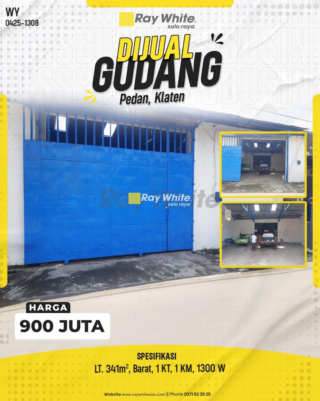 Dijual Gudang Murah Siap Pakai di Pedan, Klaten