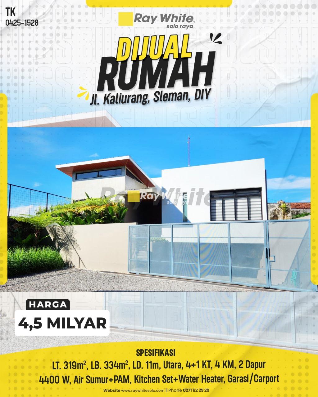 Dijual Rumah Modern Estetik di Jl. Kaliurang, Sleman, Yogyakarta