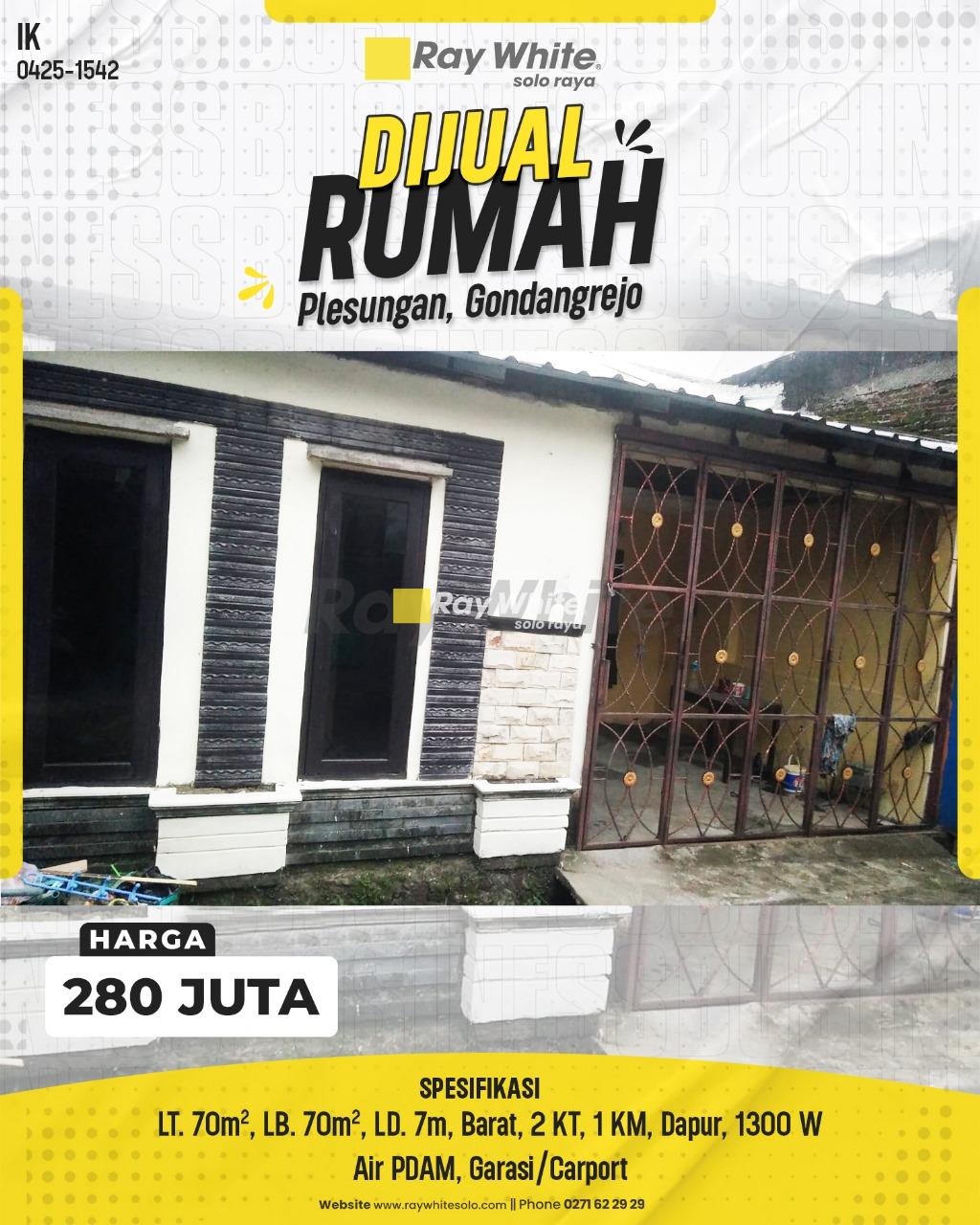 Dijual Rumah Murah Minimalis di Plesungan, Gondangrejo