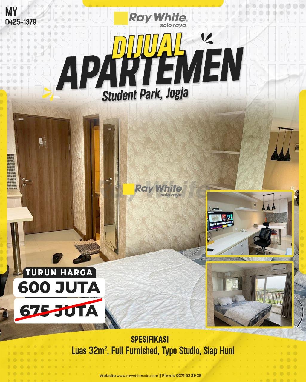 Dijual Apartemen di Student Park, Yogyakarta