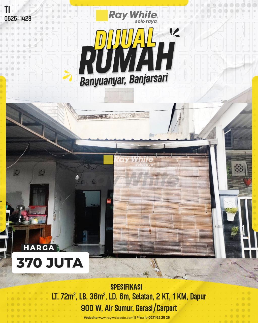 Dijual Rumah di Perumahan Banyuanyar, Dekat Tol Klodran, Solo