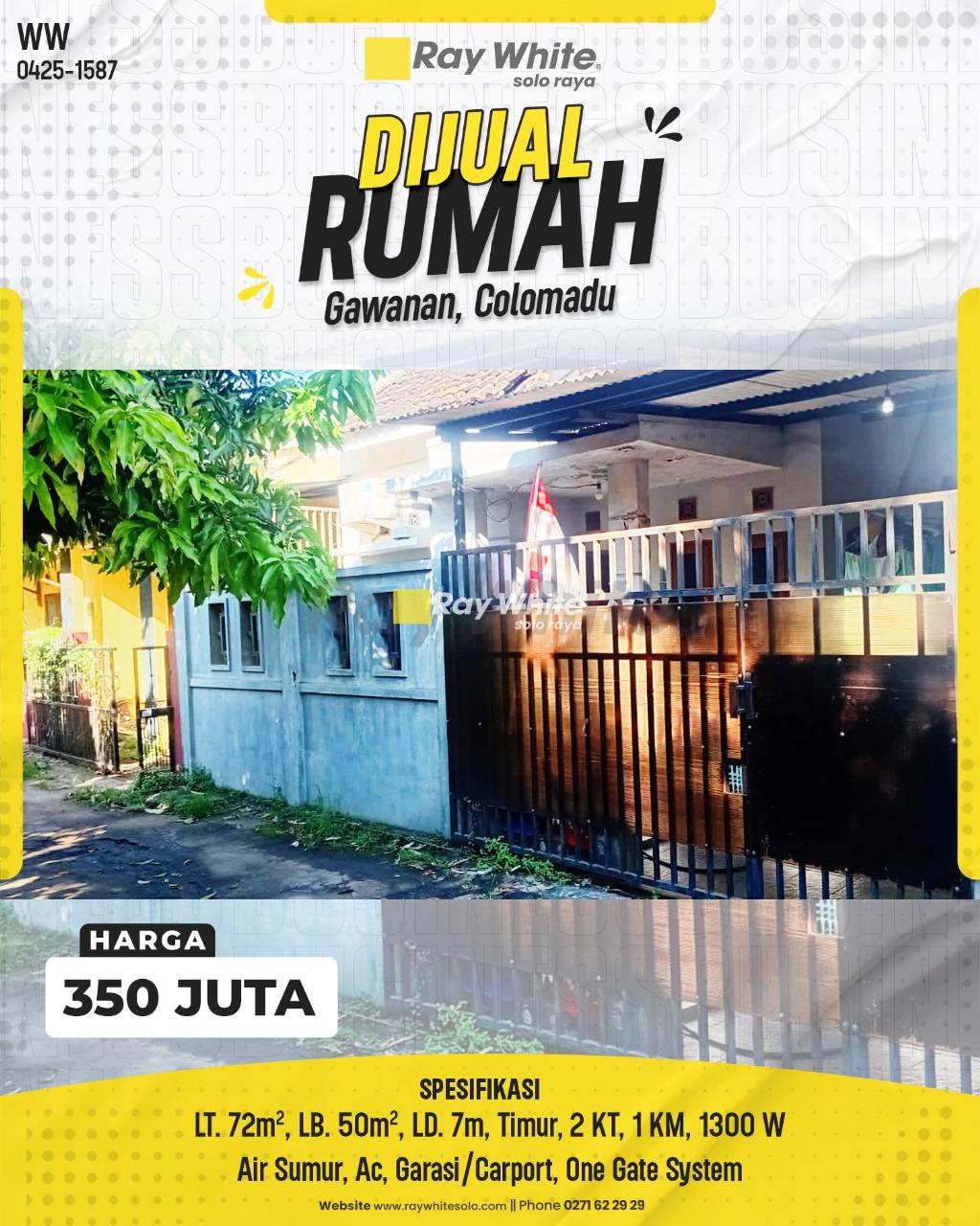 Dijual Rumah Minimalis Sedikit Renovasi di Gawanan, Colomadu