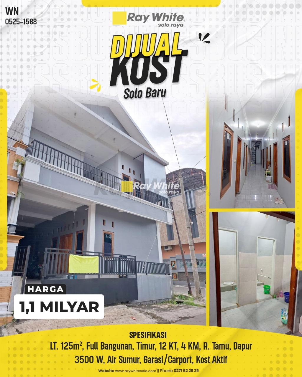 Kost Produktif 2 Lantai di Solo Baru, Grogol Sukoharjo