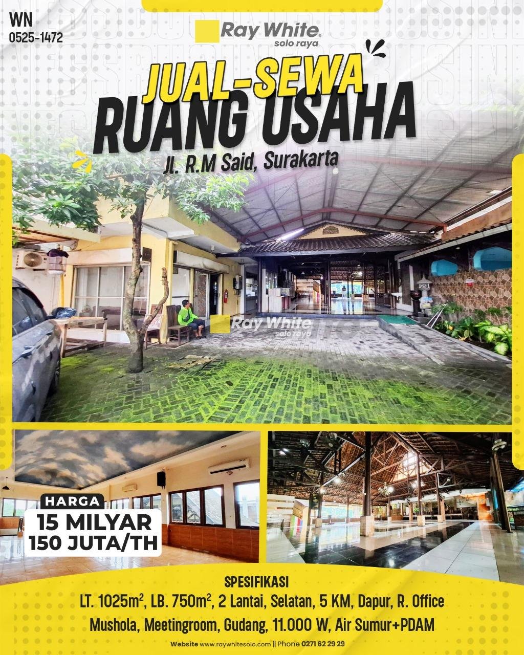 Dijual Dan Disewakan Ruang Usaha Luas Di Jl. R.M Said, Surakarta