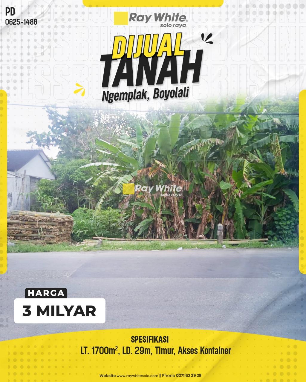 Tanah Strategis Akses Kontainer di Dibal Ngemplak Boyolali