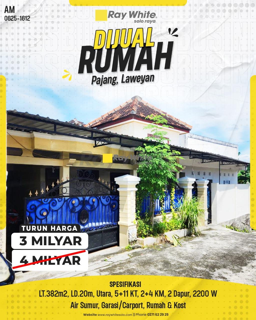Rumah Dijual Blag Bligan, Pajang, Laweyan, Surakarta (Rumah & Kost)