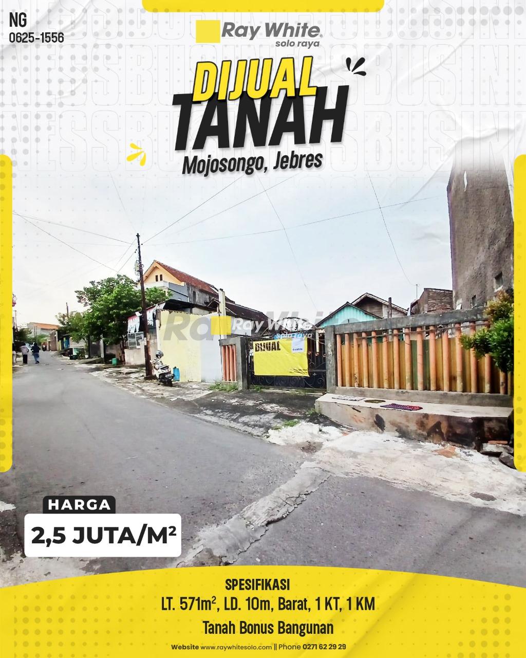 Tanah Strategis dengan Bonus Bangunan di Jl. Lawu Timur, Mojosongo, Jebres, Surakarta