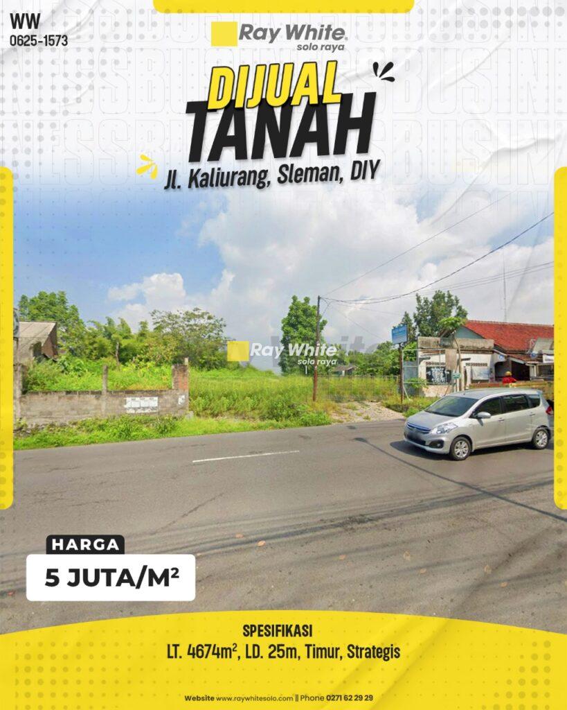 Tanah Strategis di Jl. Kaliurang, Sleman, Yogyakarta