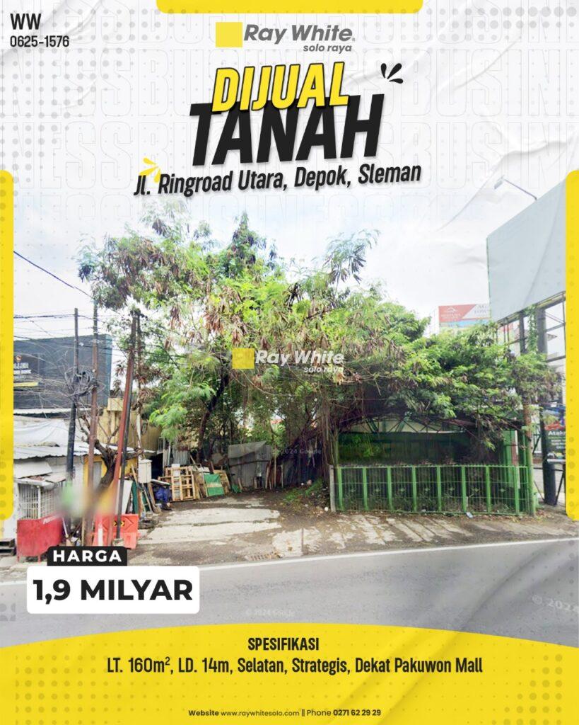 Tanah Strategis Dekat Pakuwon Mall di Jl. Ringroad Utara, Kp. Kaliwaru, Condong Catur, Depok, Sleman