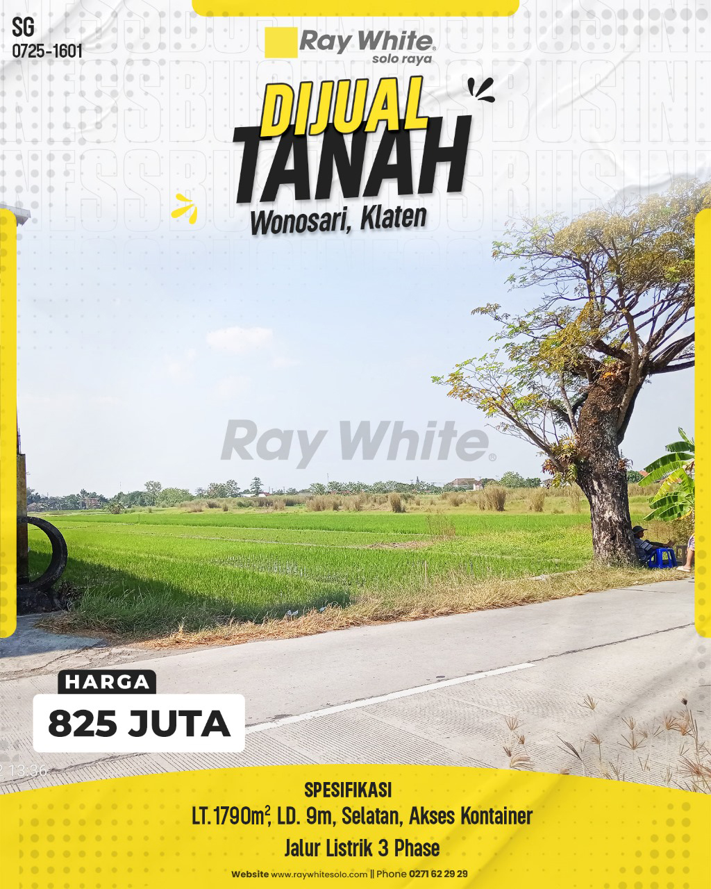 Tanah Potensial Akses Kontainer di Pare, Kingkang, Wonosari, Klaten