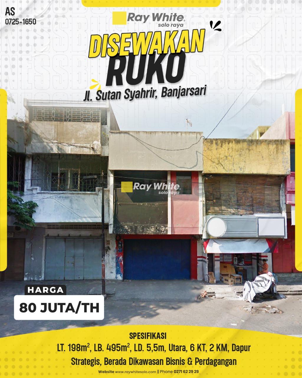 Disewakan Ruko Gede: Jl. Sutan Syahrir, Banjarsari – Cocok Buat Usaha Apa Aja!