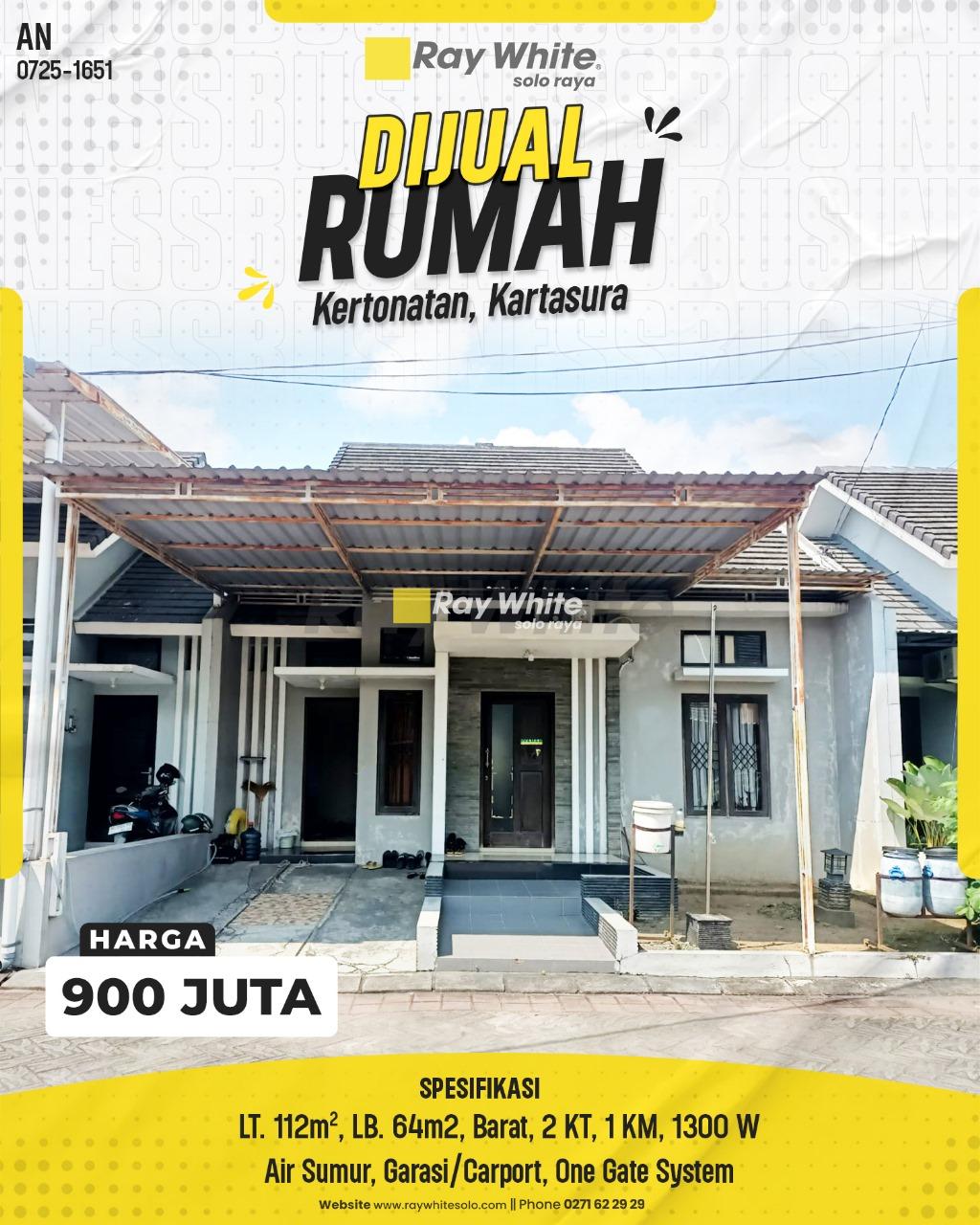 Dijual Rumah Keren: Kertonatan, Kartasura – One Gate System, Aman & Nyaman!