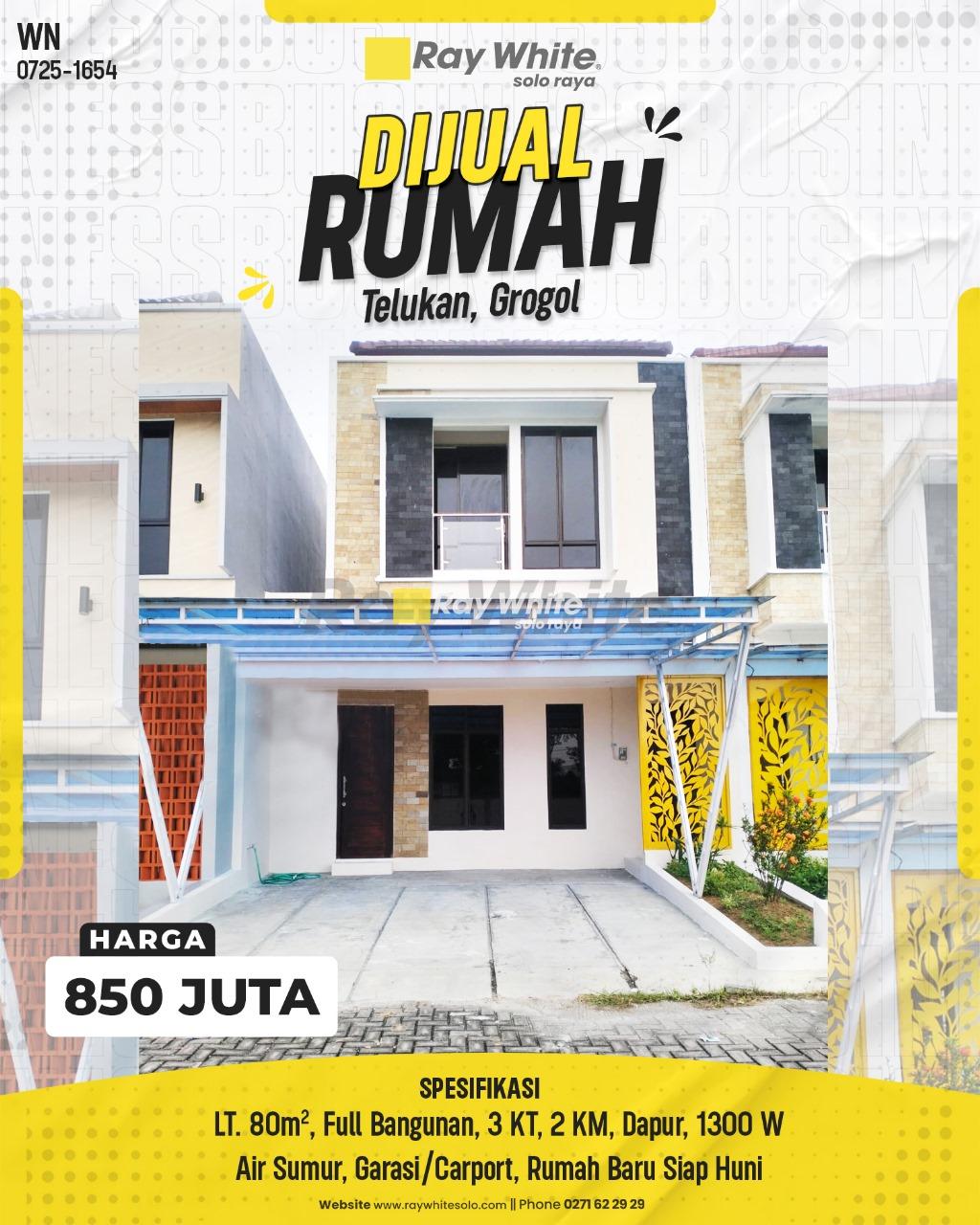 Rumah Baru Siap Huni di Perumahan Telukan, Grogol, Sukoharjo