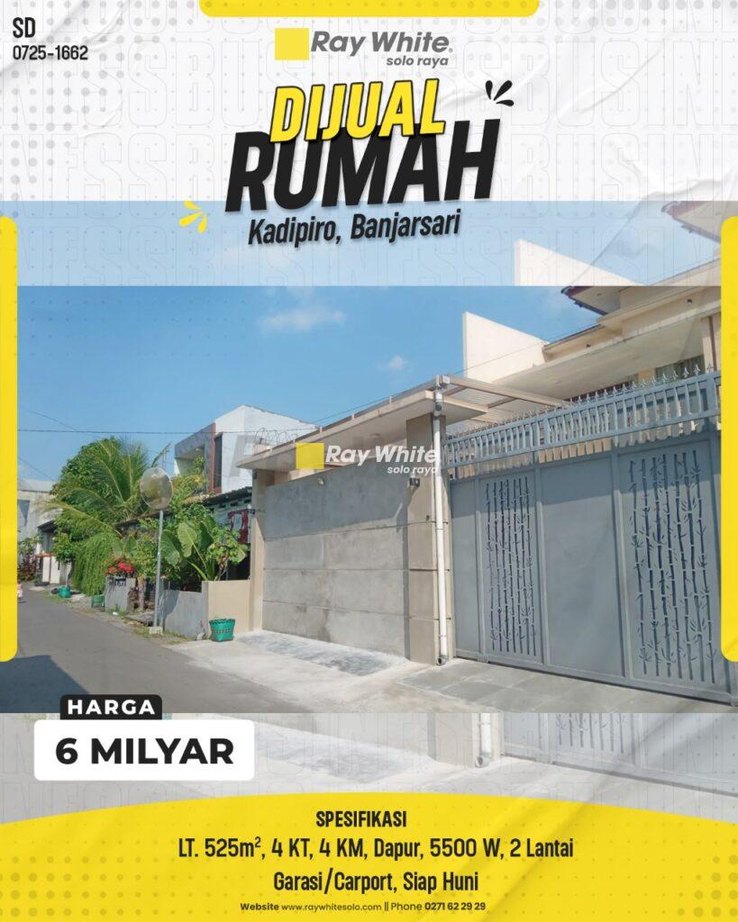 Dijual Rumah Mewah 2 Lantai: Kadipiro, Banjarsari – Siap Huni, Tinggal Masuk!