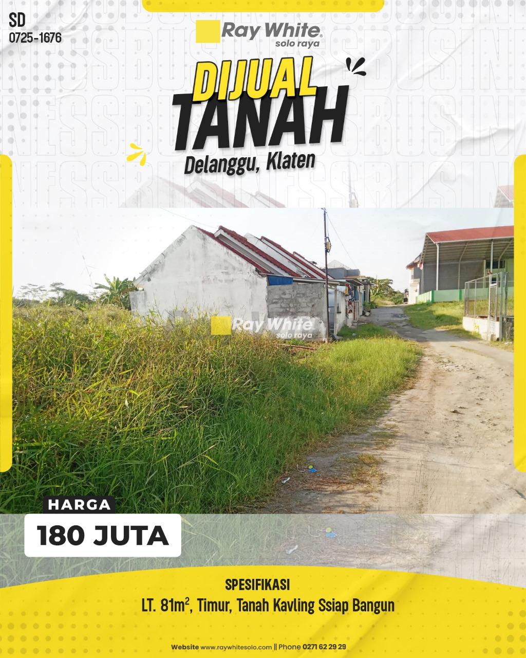 Tanah Kavling Dijual: Delanggu, Klaten – Siap Bangun, Langsung Gas!