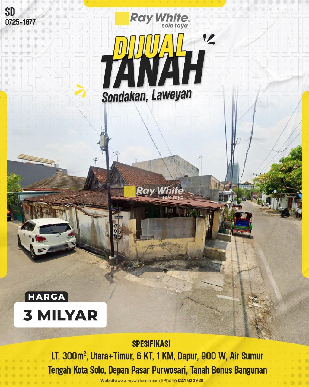 Tanah Dijual: Sondakan, Laweyan – Tengah Kota Solo, Bonus Bangunan!