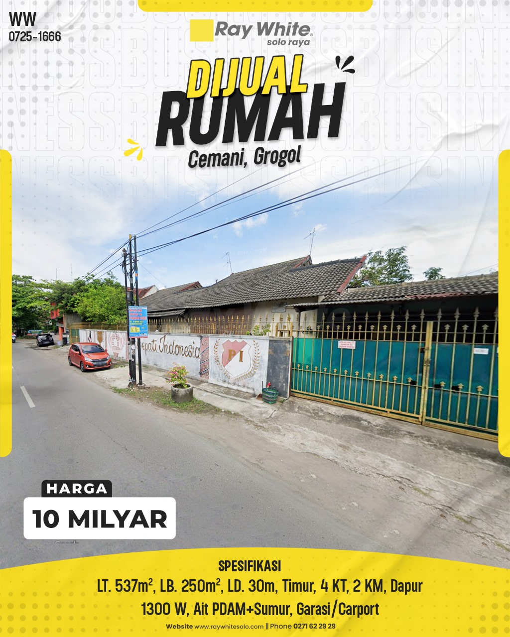 Dijual Rumah Strategis Dekat Pabrik Batik Keris & Dan Liris di Cemani, Solo