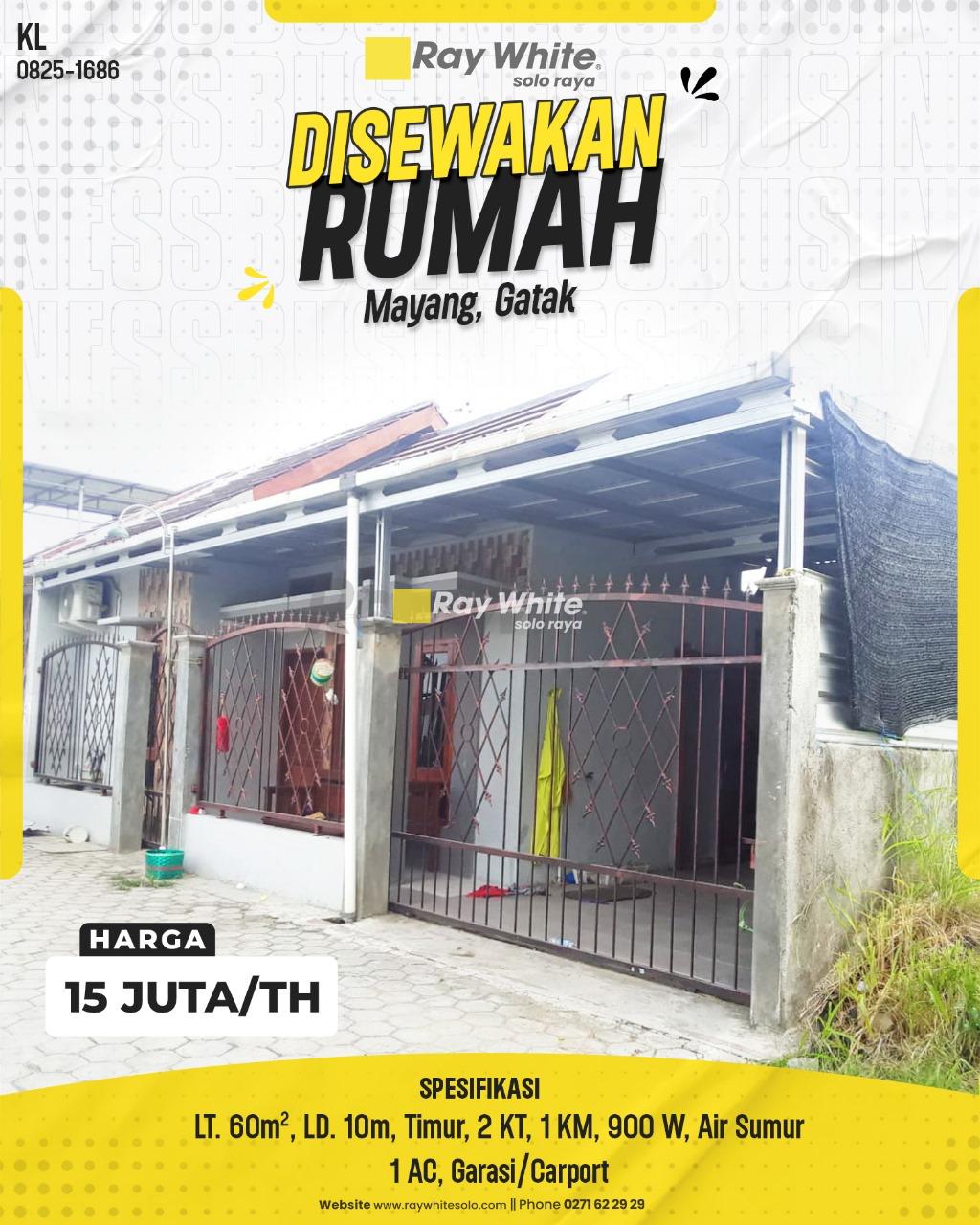 Rumah Nyaman Disewakan di Perumahan Saripan Mayang, Gatak, Sukoharjo