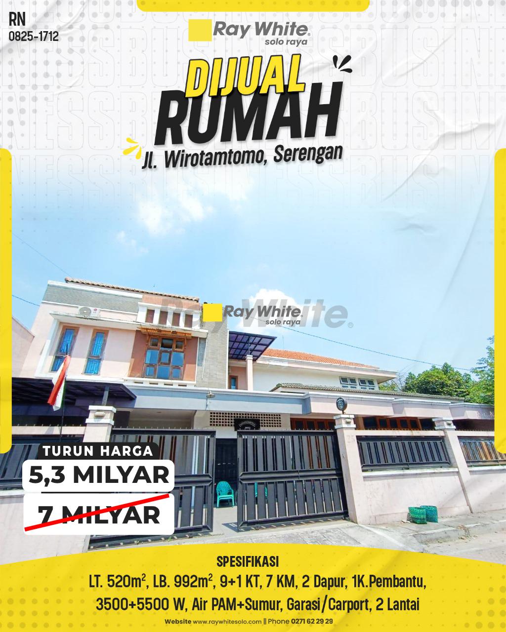 Rumah Luas 10KT di Pusat Kota Solo, Potensi Kost Eksklusif