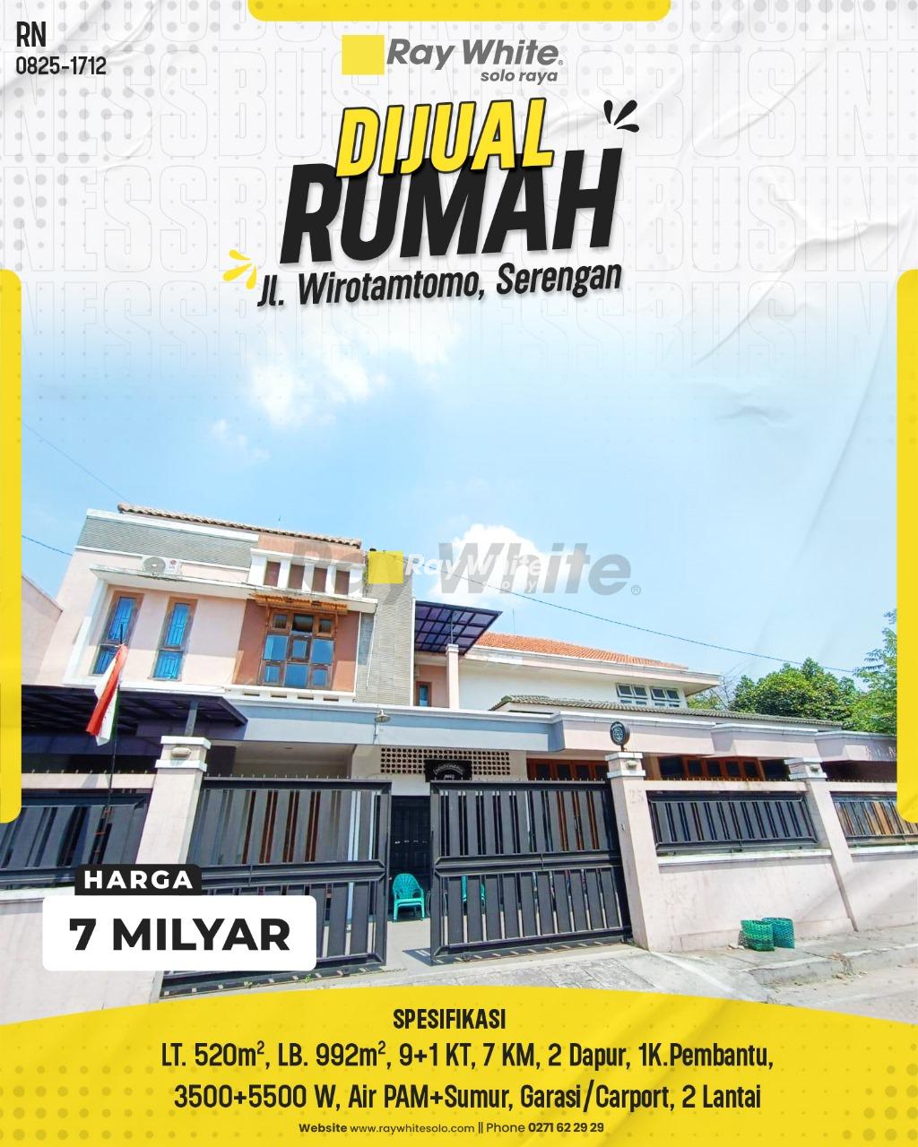 Rumah Luas 10KT di Pusat Kota Solo, Potensi Kost Eksklusif