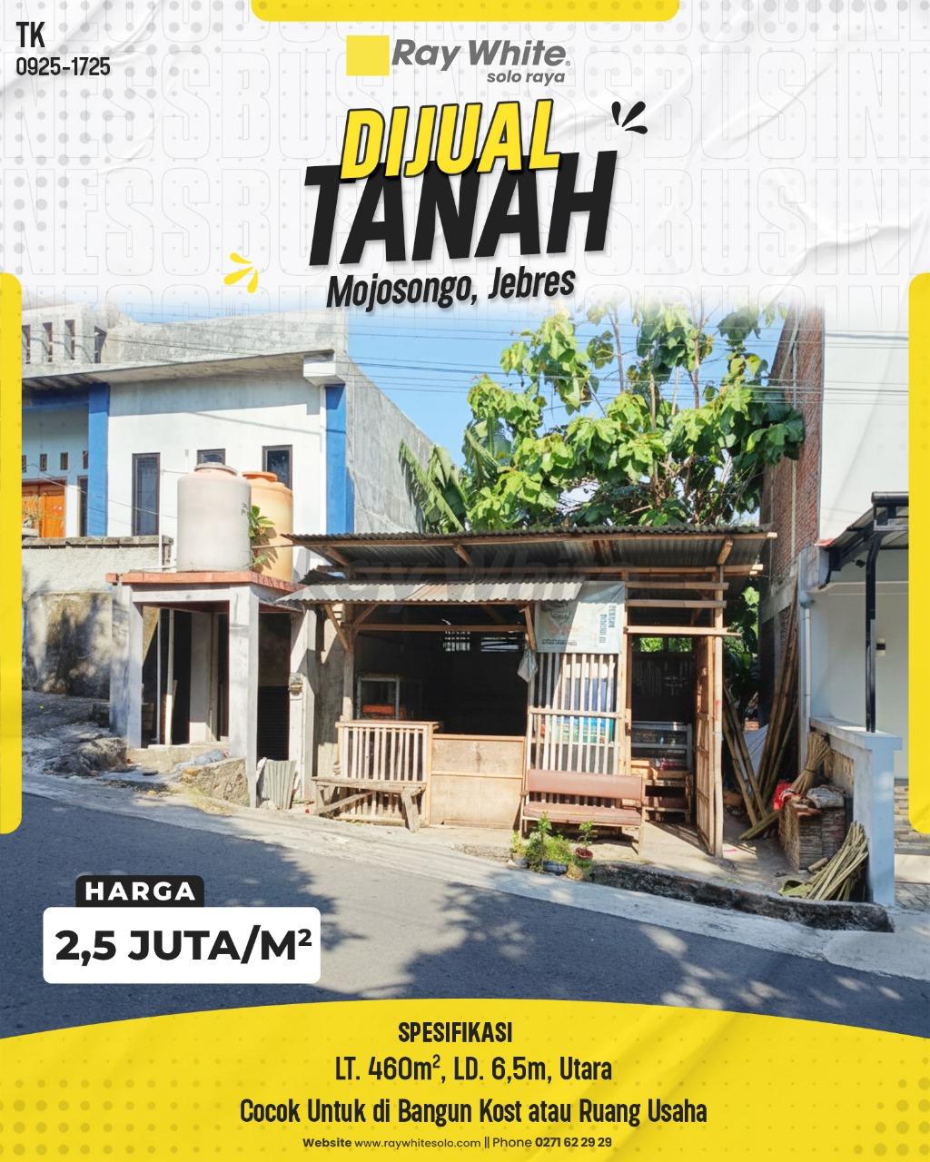 Lahan 460m² di Mojosongo Solo, Ideal untuk Dibangun Kost