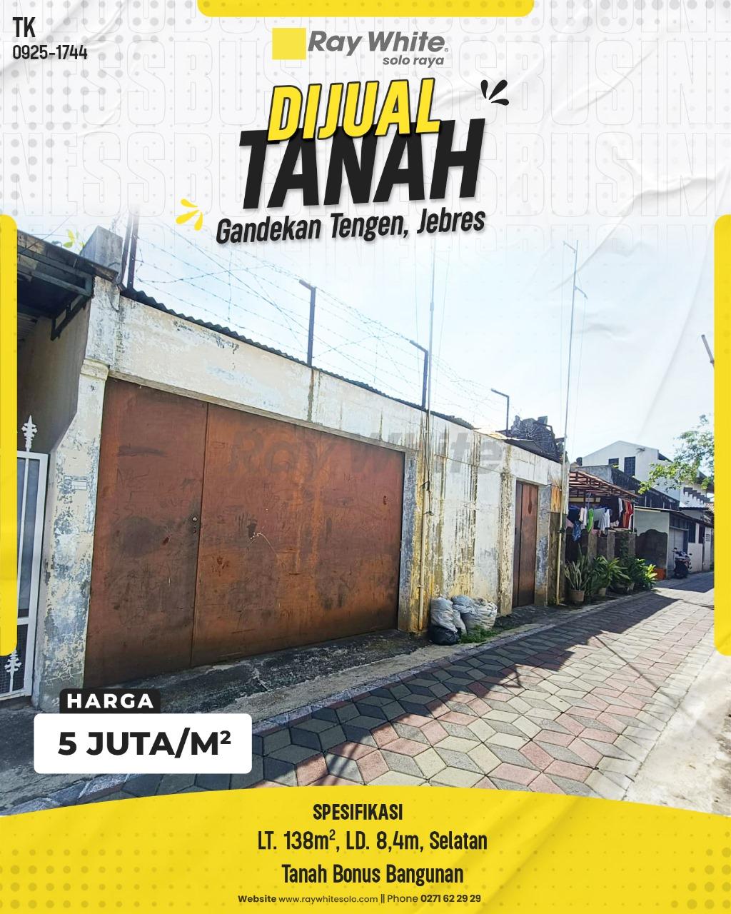 Tanah di Gandekan, Solo, Cocok untuk Kost/Hunian