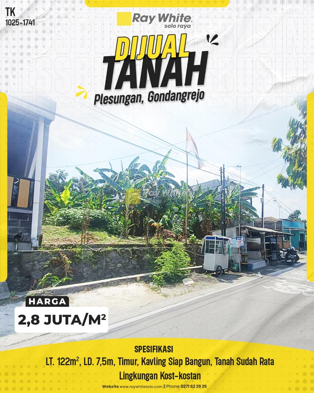 Tanah Kavling di Zona Kost Plesungan, Gondangrejo, Siap Bangun