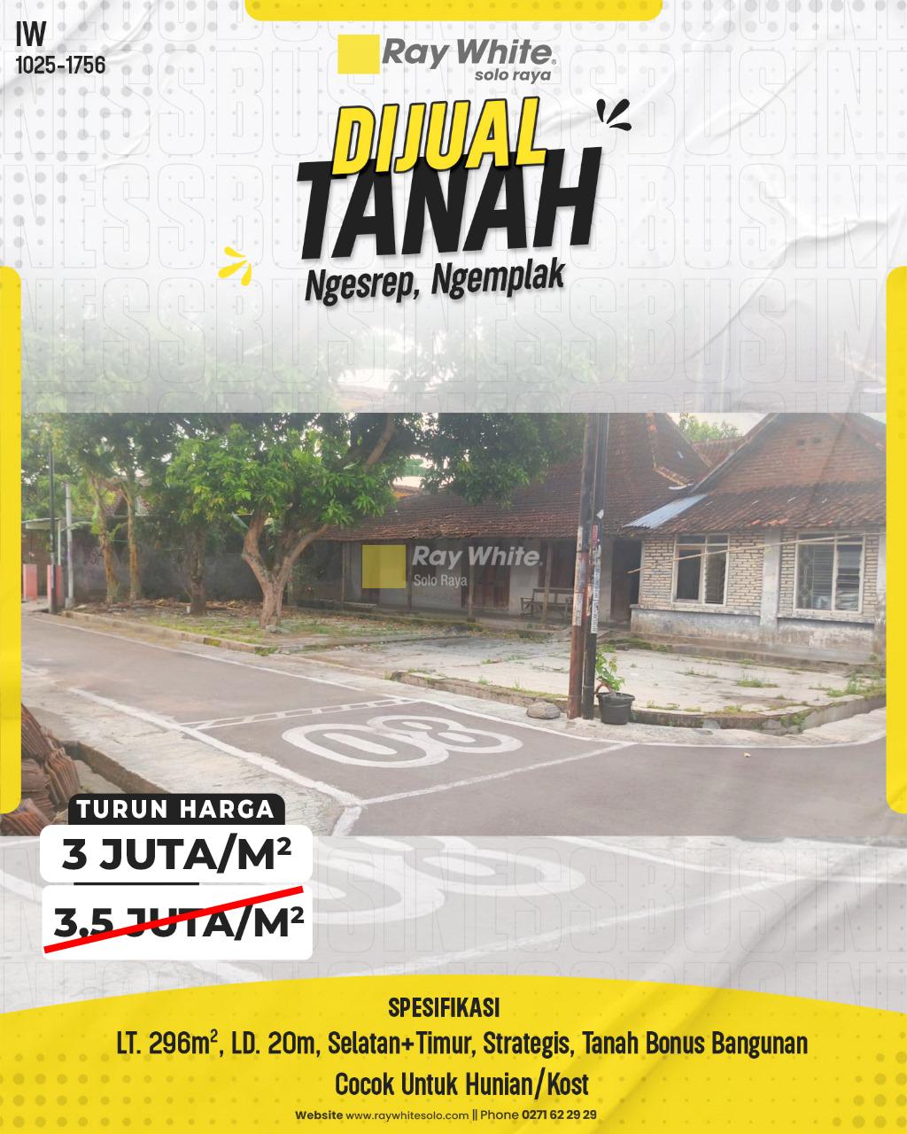 Tanah Hook Lebar di Ngesrep, Ngemplak – Cocok untuk Kost & Hunian