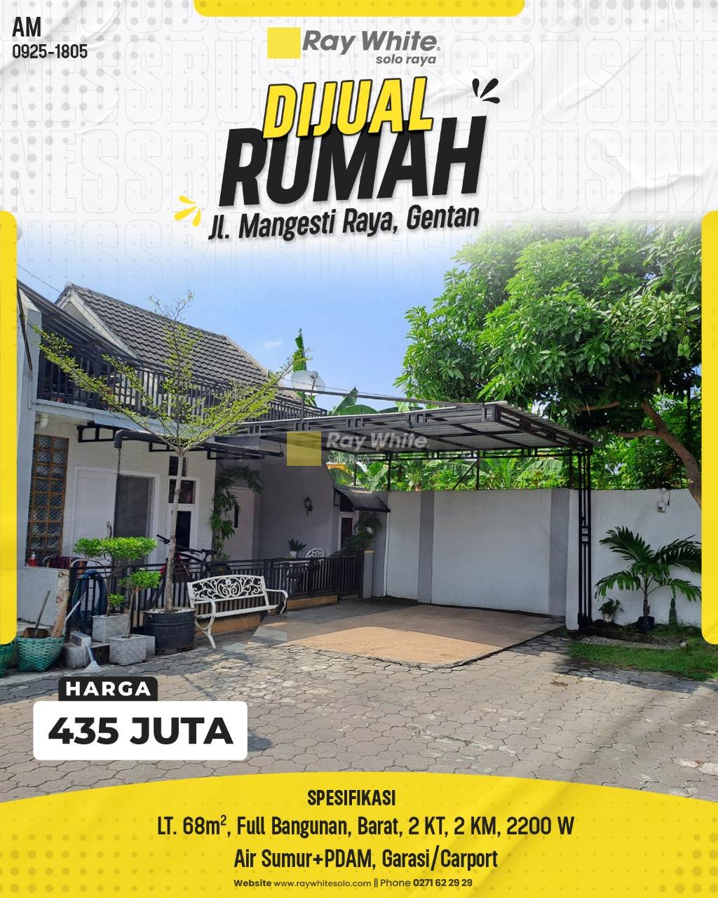 Rumah Murah Spek Tinggi di Jl. Mangesti Raya Gentan, Siap Huni!